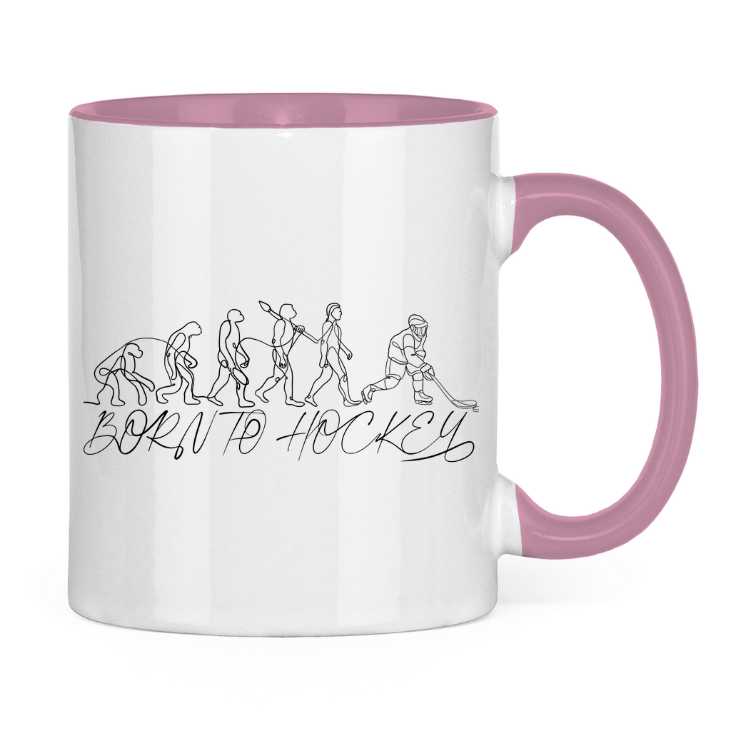 Tasse zweifarbig BORN TO HOCKEY EVULUTION