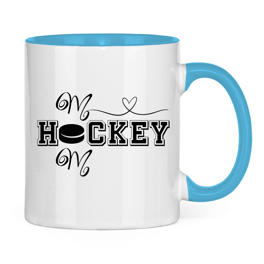Tasse zweifarbig HOCKEY MOM HEART
