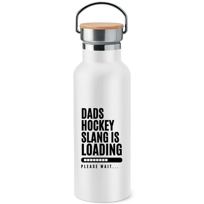 Edelstahl-Trinkflasche HOCKEYDADS SLOGAN