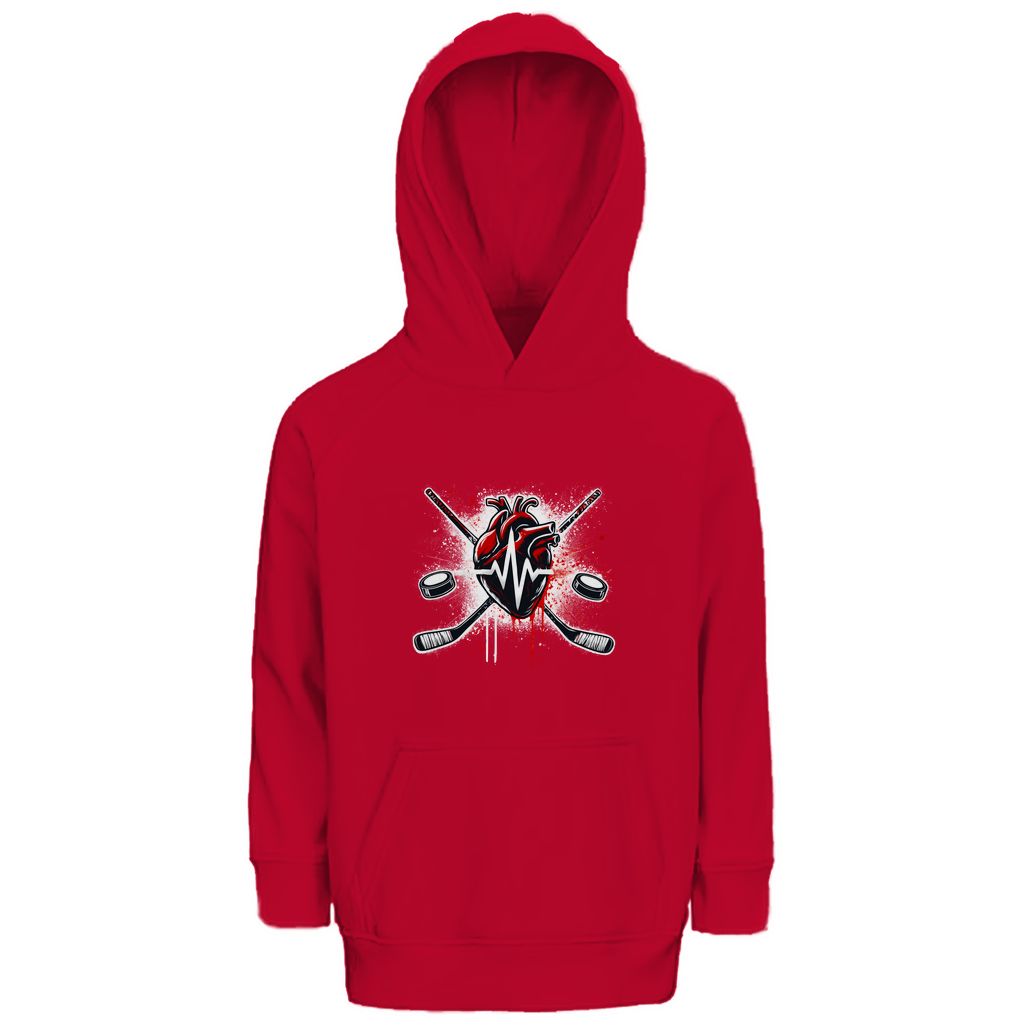 Kids Hoodie HOCKEY HEARTBEAT