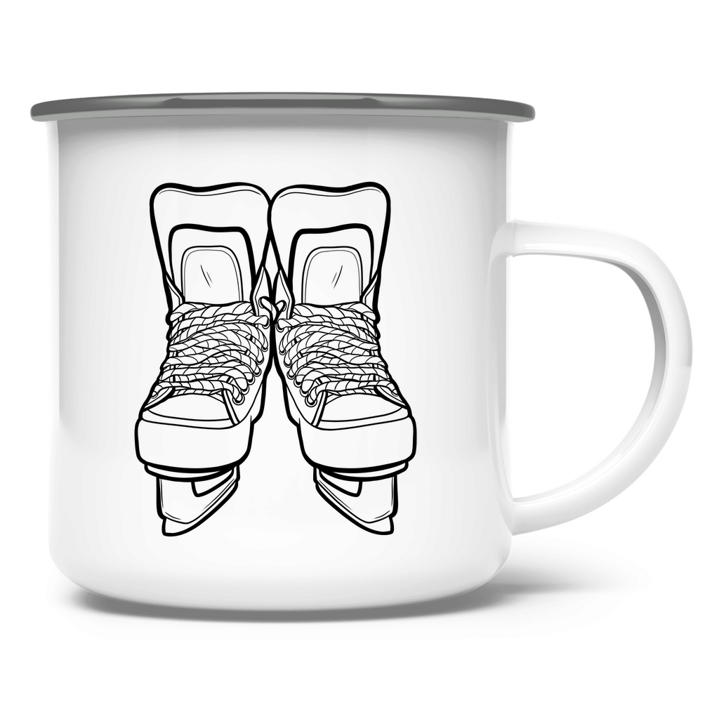 Emaille Tasse SKATES