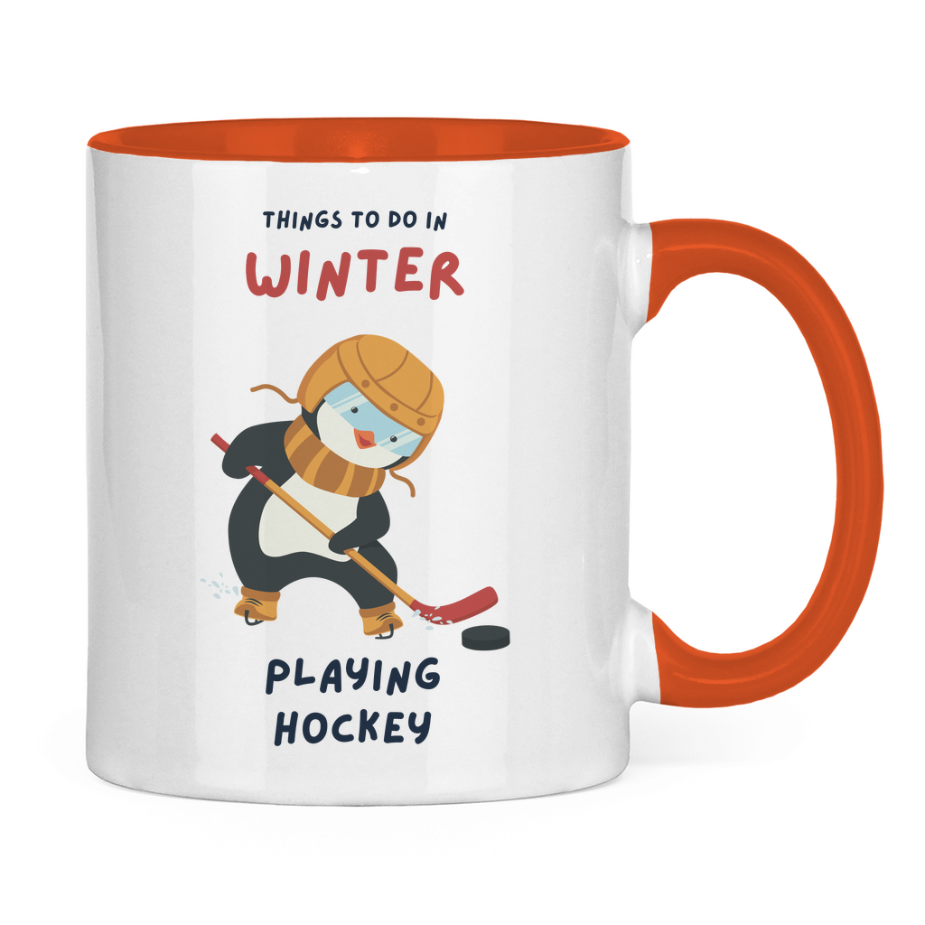 Tasse zweifarbig PINGU HOCKEY