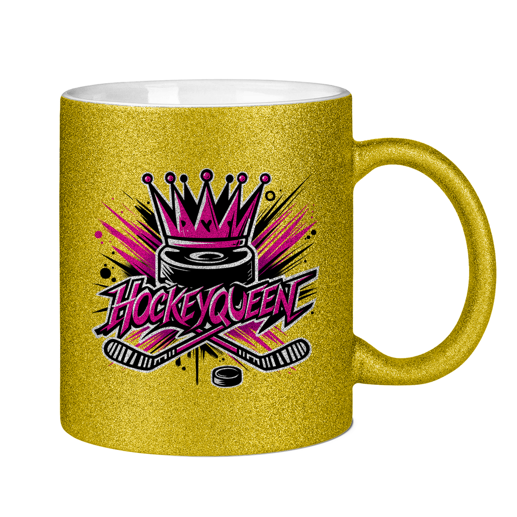 Glitzertasse HOCKEYQUEEN