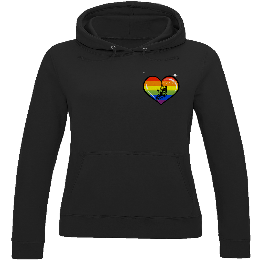 Ladies Hoodie RAINBOW SKATE HEART