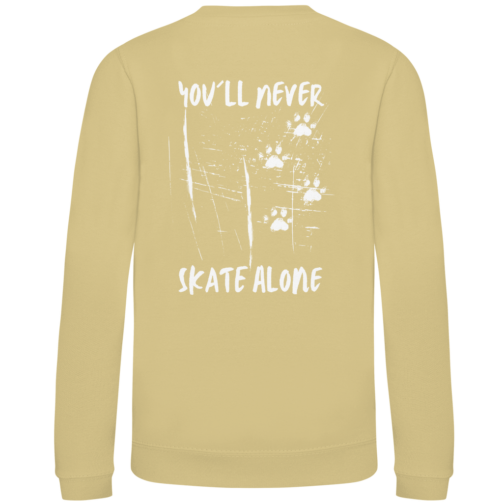 Kids Sweatshirt NEVER SKATE ALONE (back)
