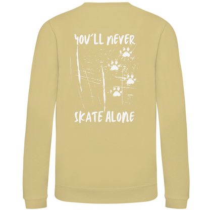 Kids Sweatshirt NEVER SKATE ALONE (back)