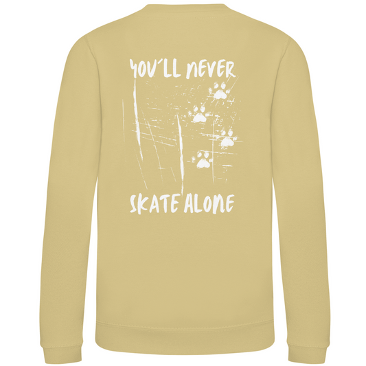 Kids Sweatshirt NEVER SKATE ALONE (back)