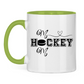 Tasse zweifarbig HOCKEY MOM HEART