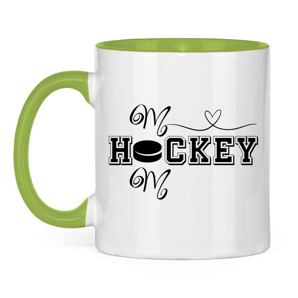Tasse zweifarbig HOCKEY MOM HEART