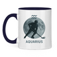 Tasse zweifarbig STERNZEICHEN AQUARIUS / WASSERMANN