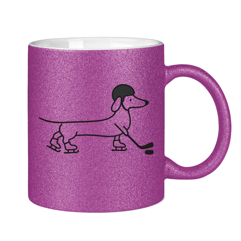 Glitzertasse HOCKEY DACKEL