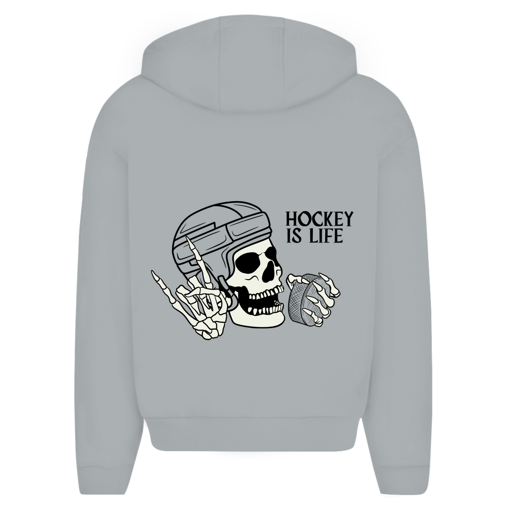 Oversize Zipper HOCKEY IS LIFE (front&back)