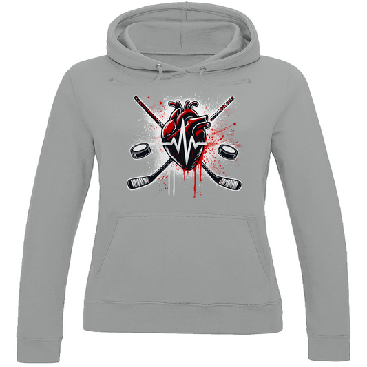 Ladies Hoodie HOCKEY HEARTBEAT