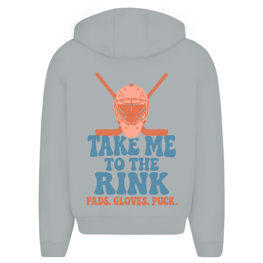 Oversize Zipper TAKE ME TO THE RINK GOALIE (back)
