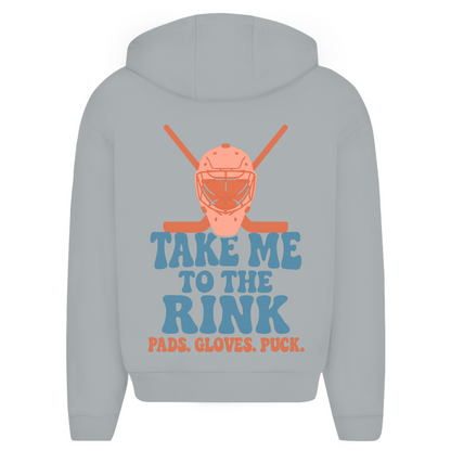 Oversize Zipper TAKE ME TO THE RINK GOALIE (back)