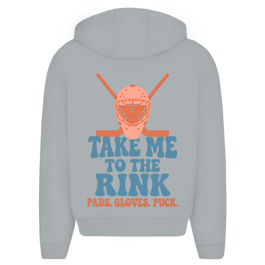 Oversize Zipper TAKE ME TO THE RINK GOALIE (back)