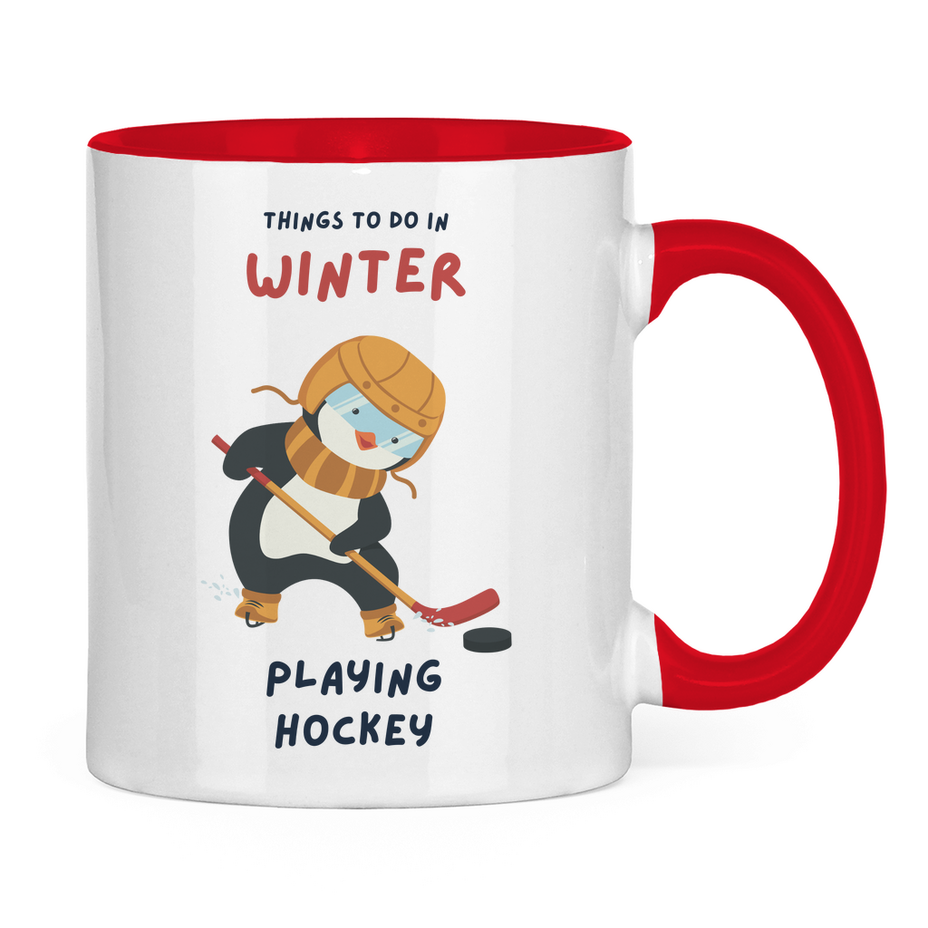 Tasse zweifarbig PINGU HOCKEY