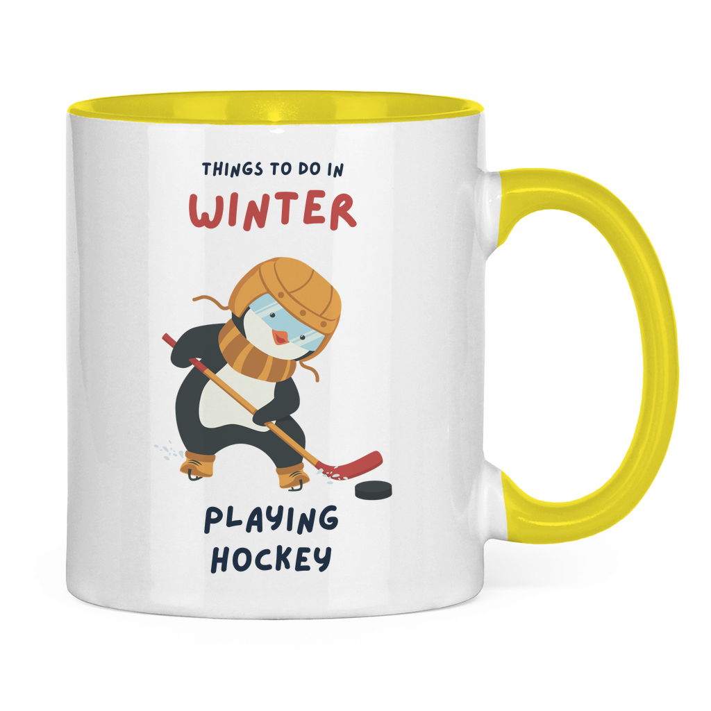 Tasse zweifarbig PINGU HOCKEY