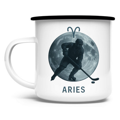 Emaille Tasse STERNZEICHEN ARIES / WIDDER