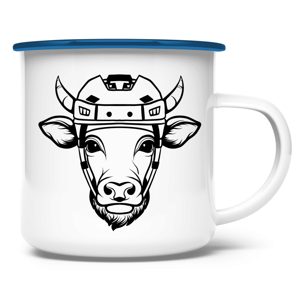 Emaille Tasse HOCKEYKUH