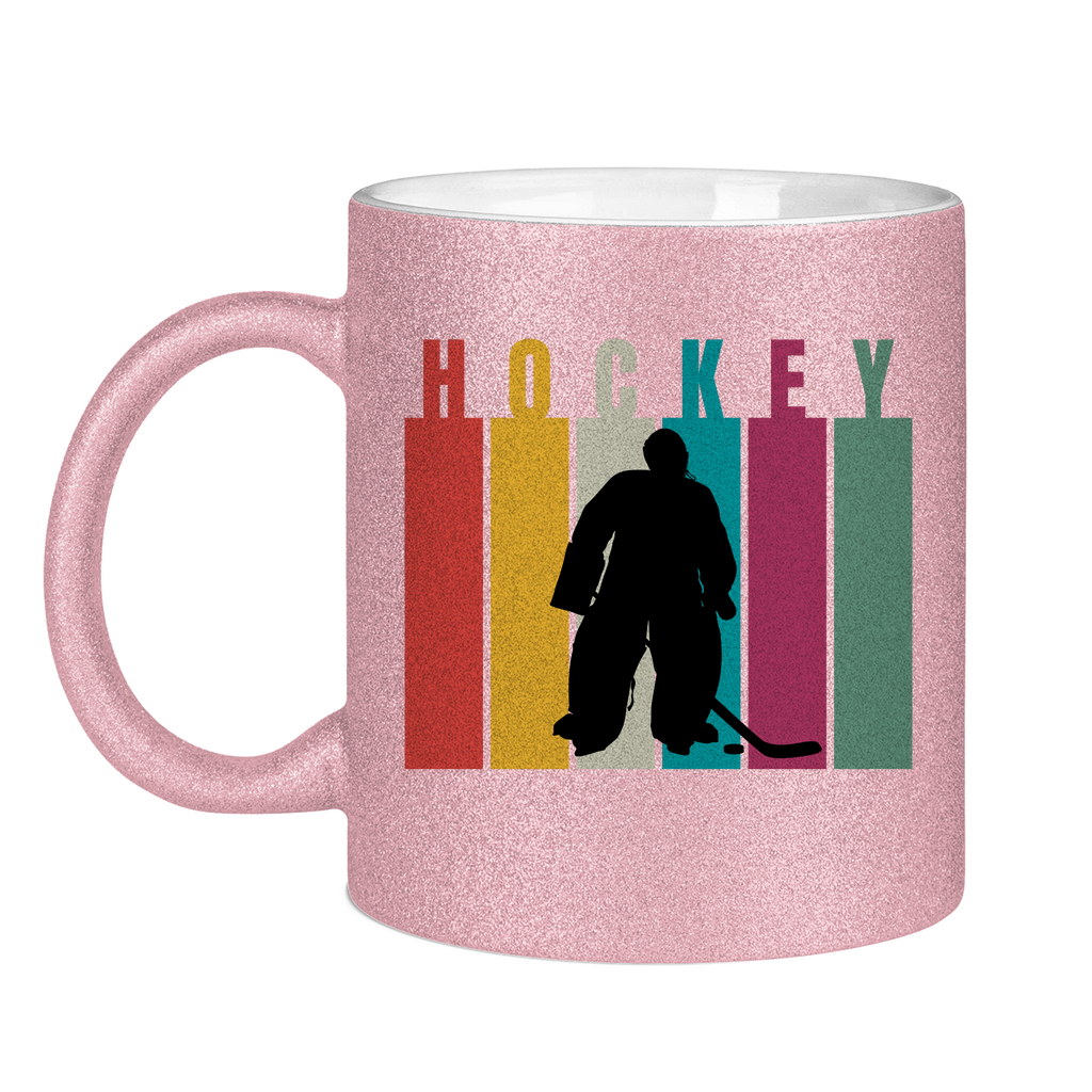 Glitzertasse COLOURFUL HOCKEY GOALIE