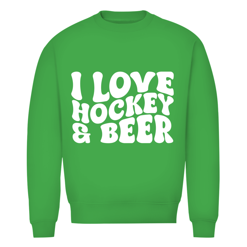 Unisex Sweatshirt  I LOVE HOCKEY & BEER