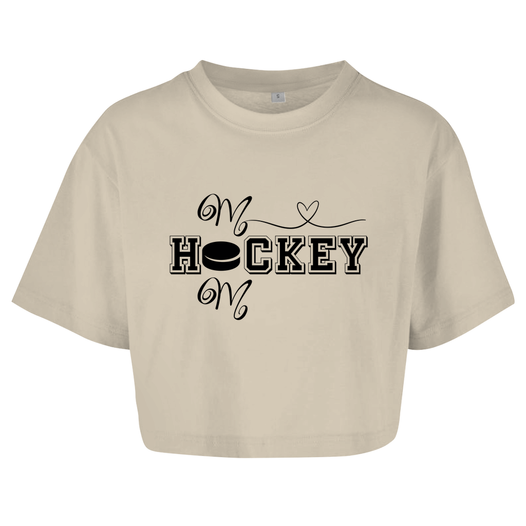 Ladies Crop Top HOCKEY MOM HEART