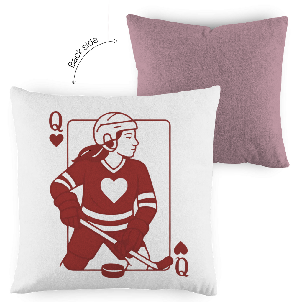 Kopfkissen zweifarbig HOCKEY HERZKÖNIGIN