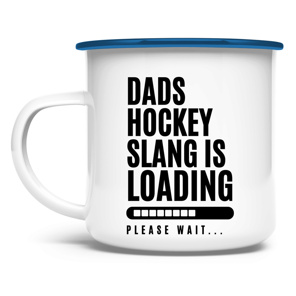 Emaille Tasse HOCKEYDADS SLOGAN