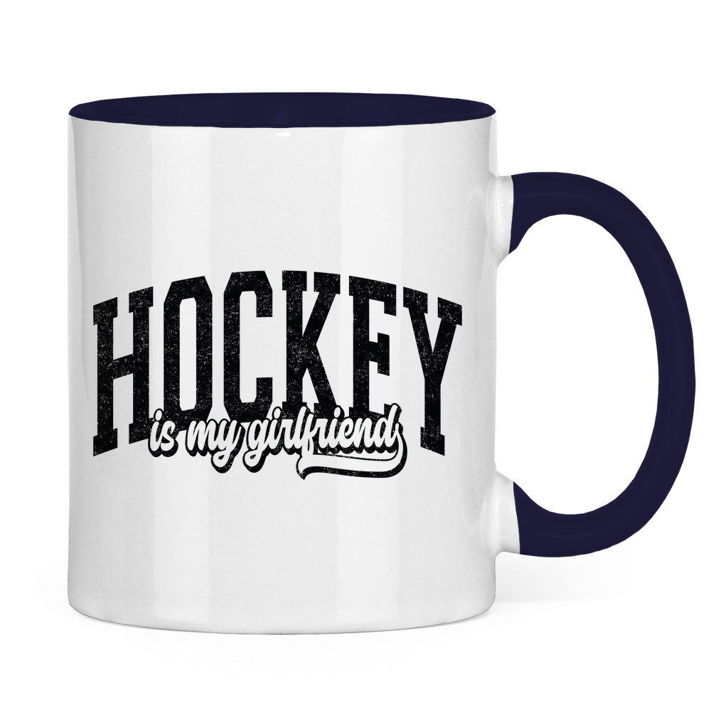 Tasse zweifarbig HOCKEY IS MY GIRLFRIEND