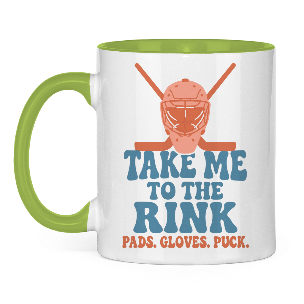 Tasse zweifarbig TAKE ME TO THE RINK GOALIE