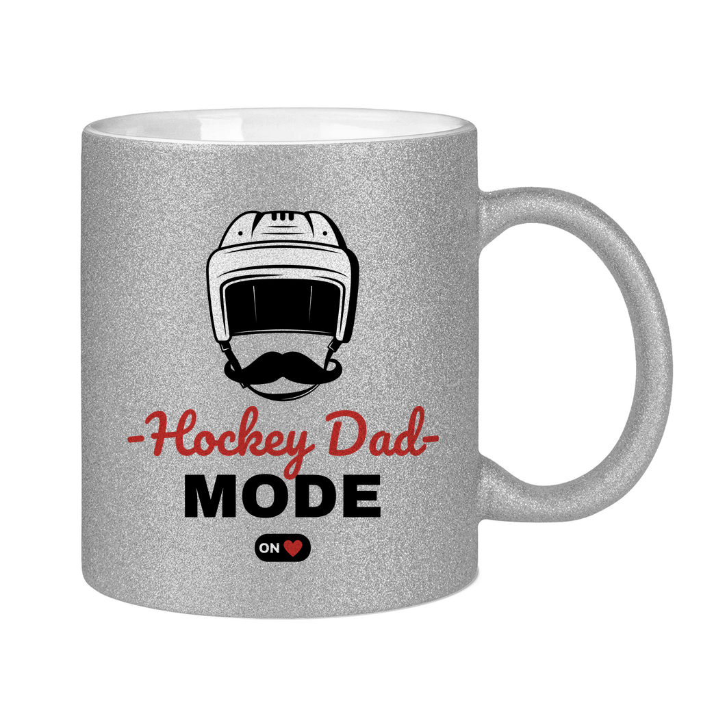Glitzertasse HOCKEYDAD MODE