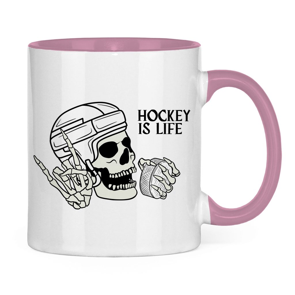 Tasse zweifarbig HOCKEY IS LIFE