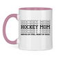 Tasse zweifarbig HOCKEYMOM NERVES & HEART