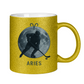 Glitzertasse STERNZEICHEN ARIES / WIDDER