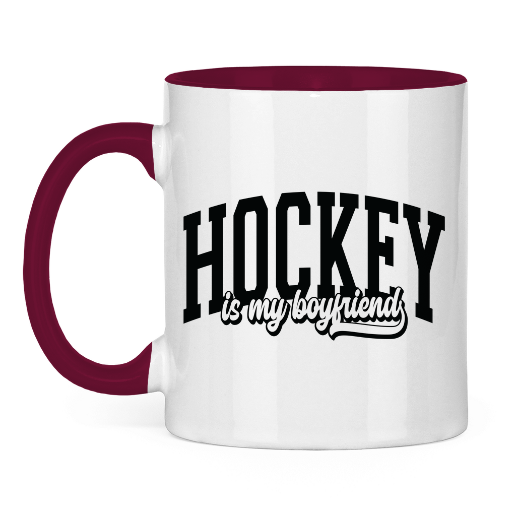 Tasse zweifarbig HOCKEY IS MY BOYFRIEND
