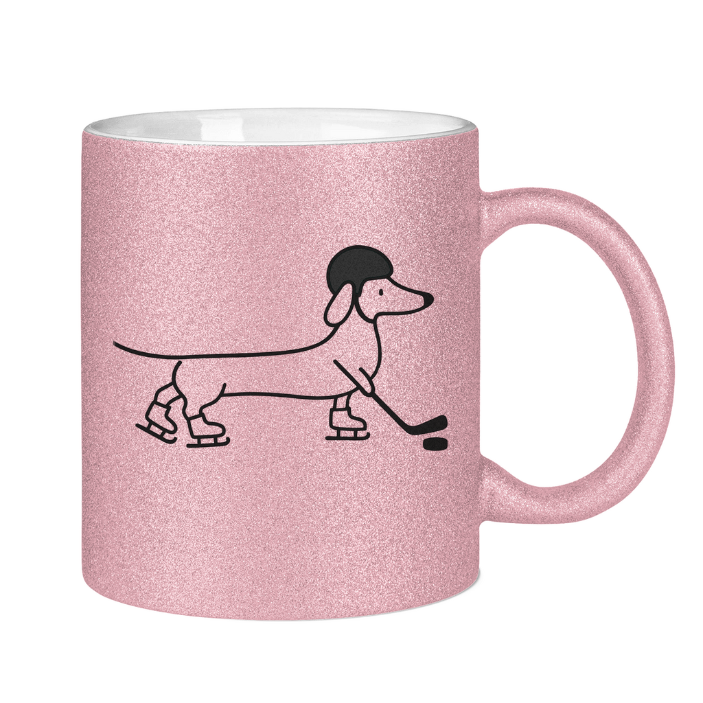 Glitzertasse HOCKEY DACKEL