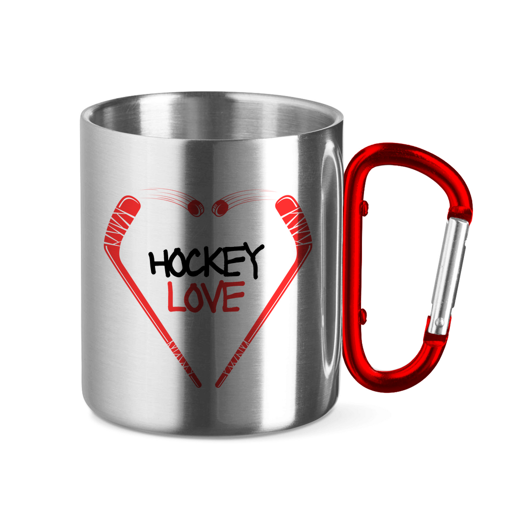 Edelstahltasse HOCKEYLOVE STICKHEART