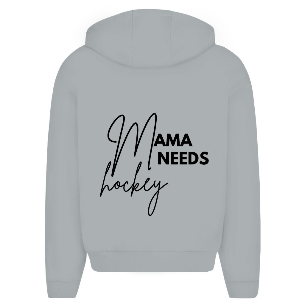 Oversize Zipper MAMA NEEDS HOCKEY (front&back)