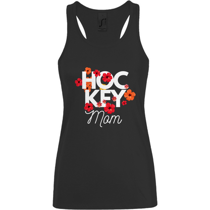 Ladies Tank Top HOCKYMOM FLOWERS