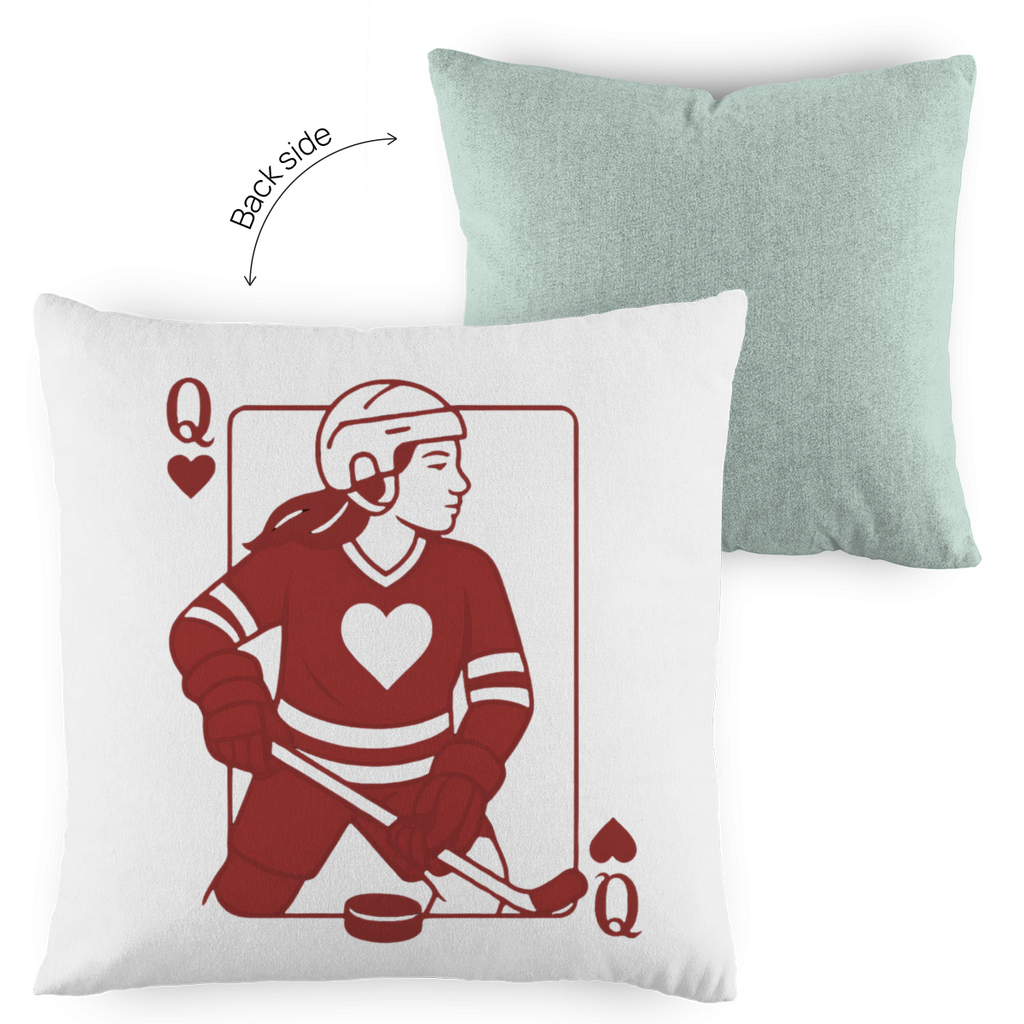 Kopfkissen zweifarbig HOCKEY HERZKÖNIGIN