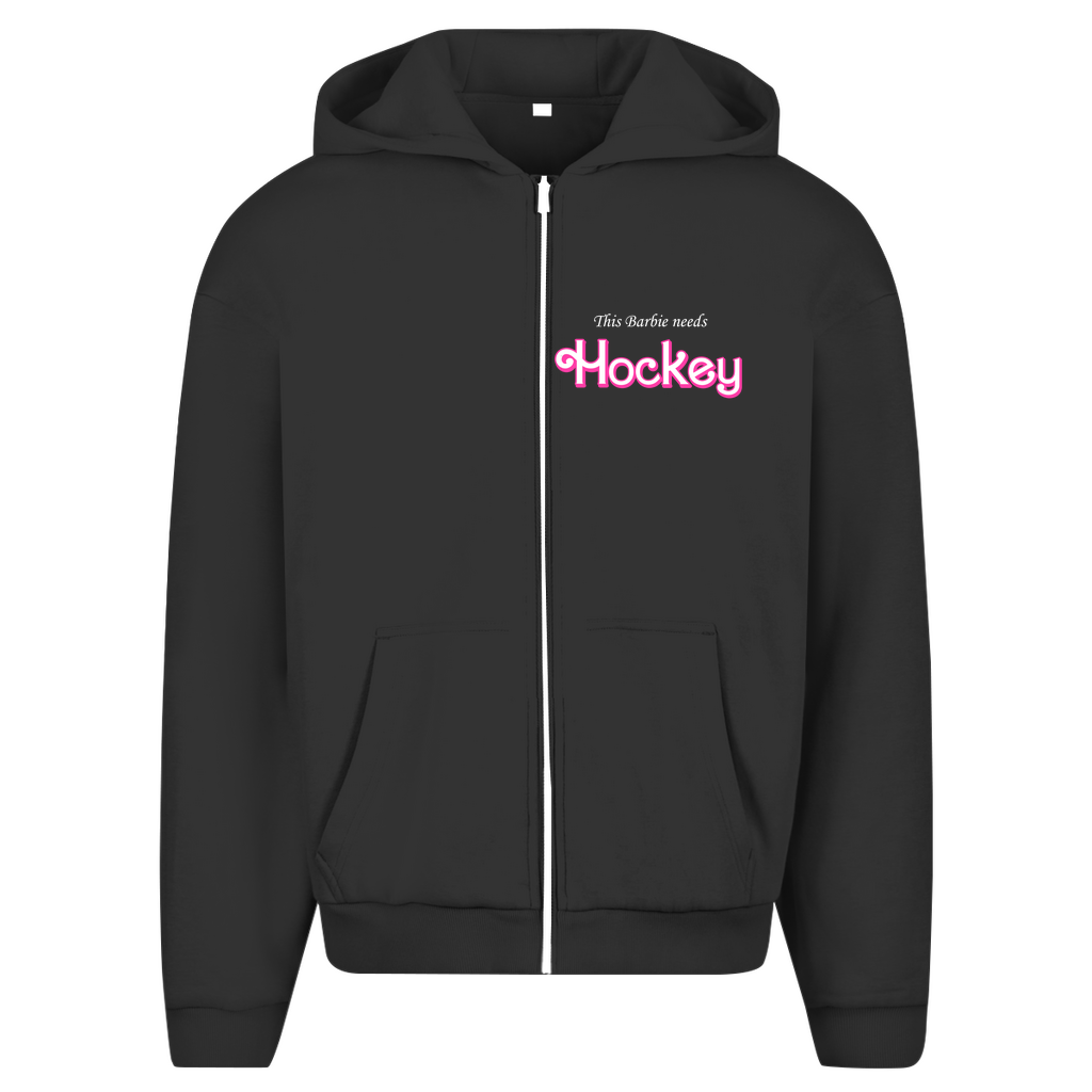 Oversize Zipper BARBIE NEEDS HOCKEY