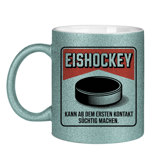 Glitzertasse  EISHOCKEY ZIGARETTENSCHACHTEL