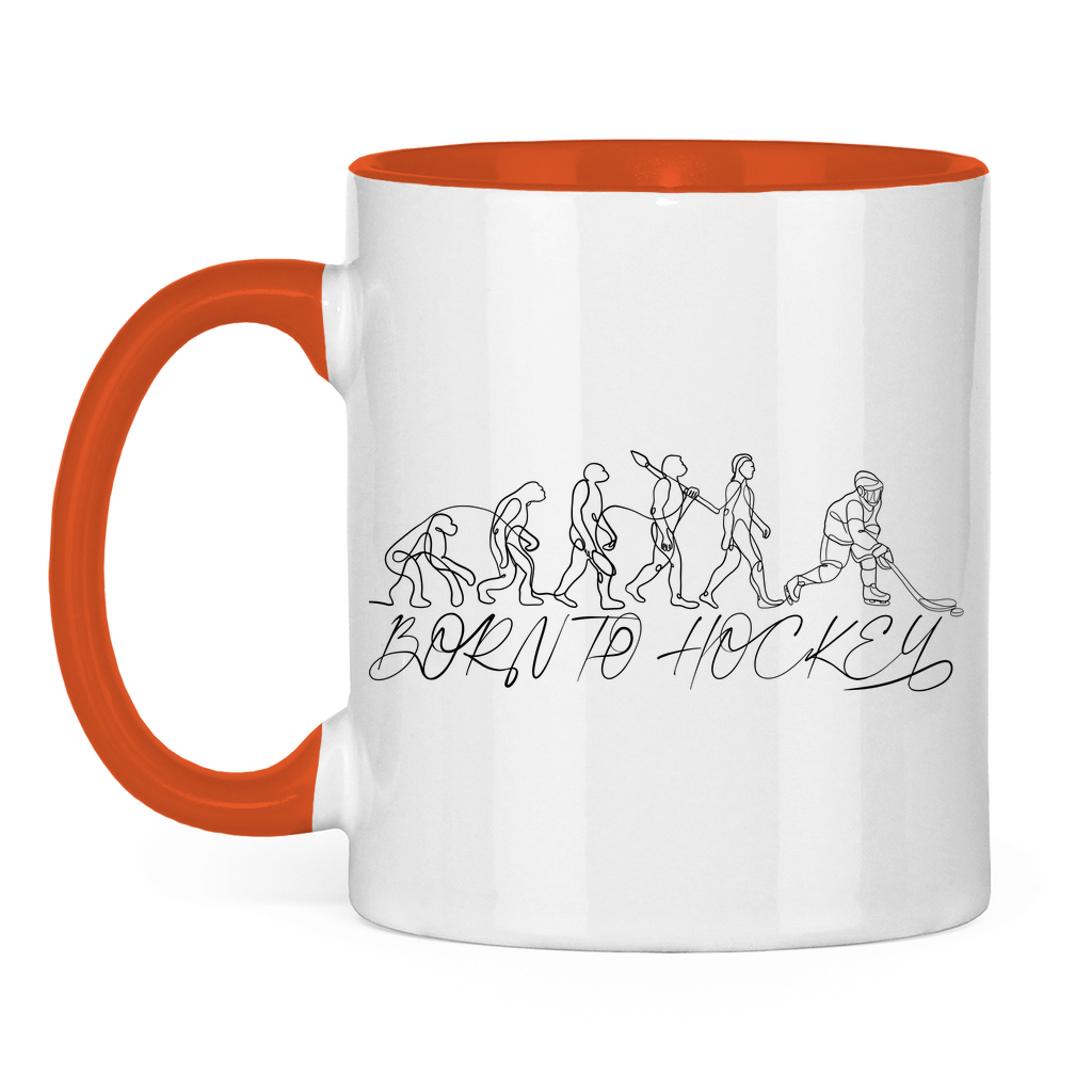 Tasse zweifarbig BORN TO HOCKEY EVULUTION