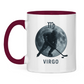 Tasse zweifarbig STERNZEICHEN VIRGO / JUNGFRAU