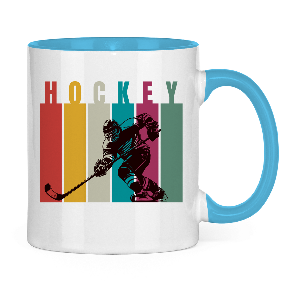 Tasse zweifarbig COLOURFUL HOCKEYPLAYER