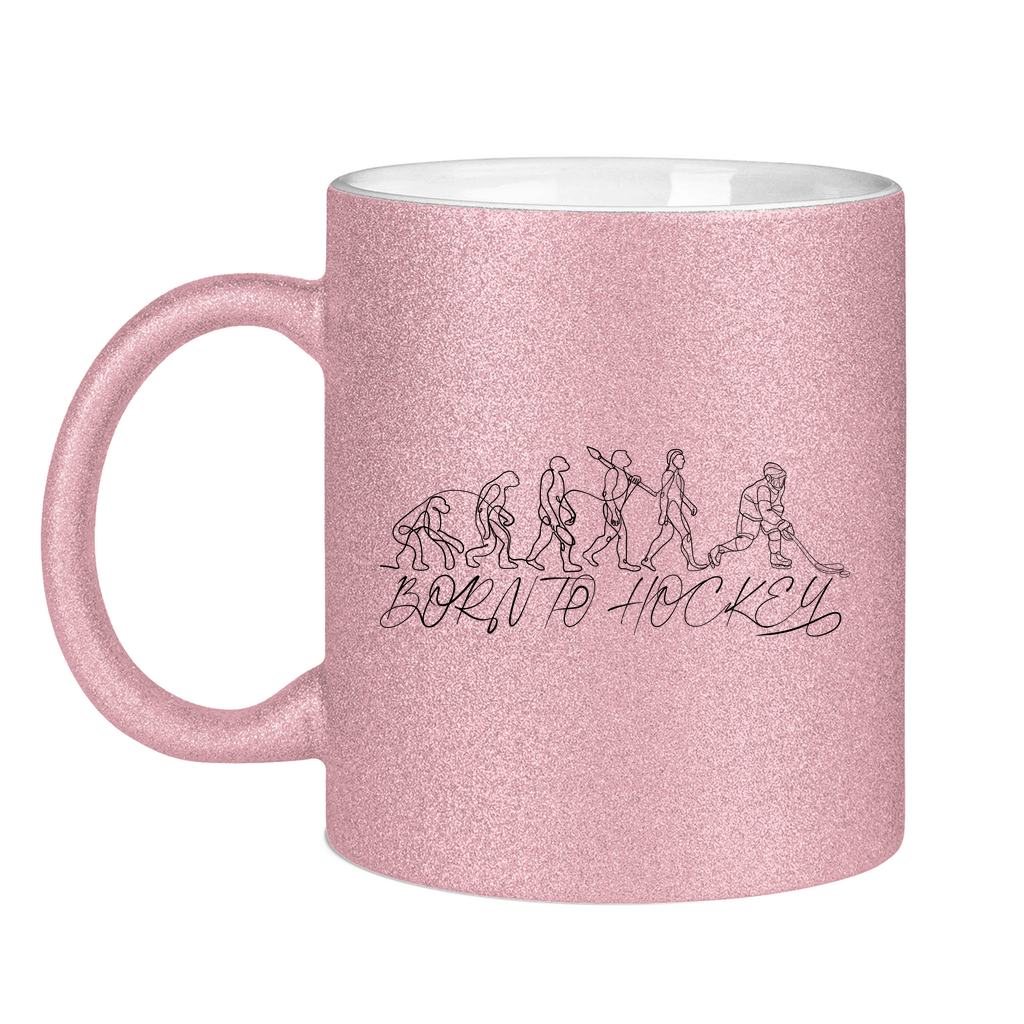 Glitzertasse BORN TO HOCKEY EVULUTION