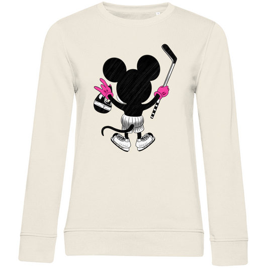 Ladies Sweatshirt HOCKEYMOUSE PINK