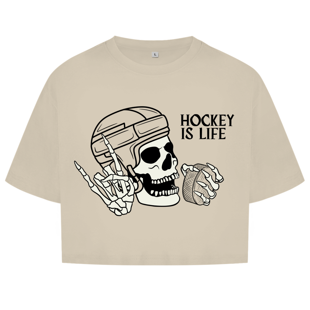 Ladies Crop Top HOCKEY IS LIFE