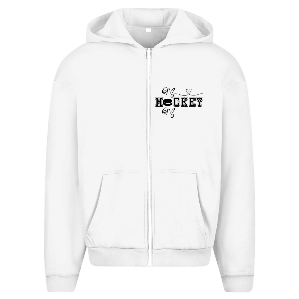 Oversize Zipper HOCKEY MOM HEART